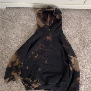 Reverse tie-dye black sweatshirt